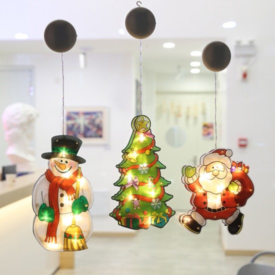Santa Claus Led Suction Cup Window Hanging LED Lights for Christmas Decoration Holiday Festive
