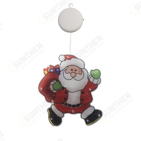 Santa Claus Led Suction Cup Window Hanging LED Lights for Christmas Decoration Holiday Festive