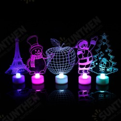 Santa Claus Multi Color LED Light Clear Acrylic Christmas Tree Mood Lamp Christmas Decoration Toys