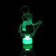 Santa Claus Multi Color LED Light Clear Acrylic Christmas Tree Mood Lamp Christmas Decoration Toys