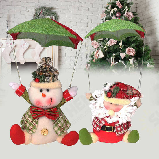 Santa Claus Snowman In Parachute Christmas Xmas Tree Hanging Home Decor Ornament