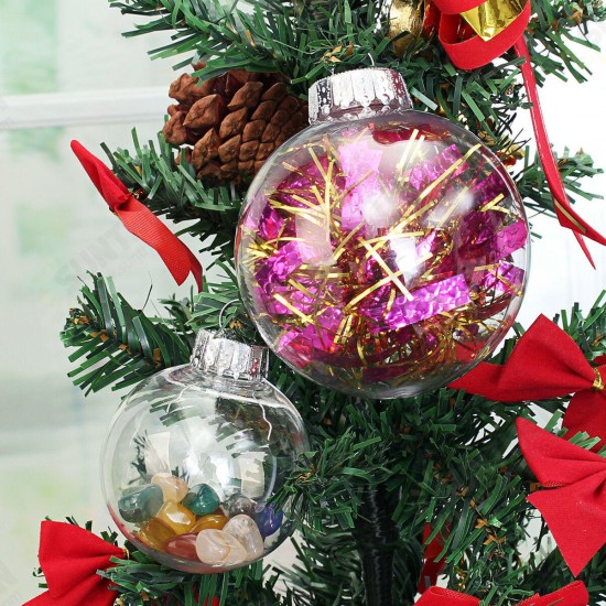 Super Clear Plastic Balls DIY Christmas Trees Hanging Bauble Decoration Toys