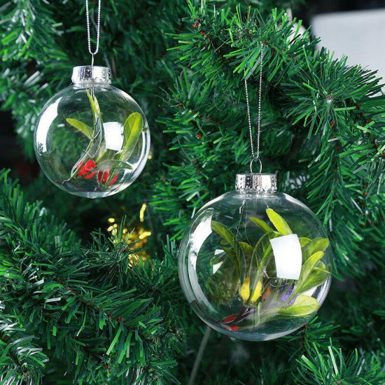 Super Clear Plastic Balls DIY Christmas Trees Hanging Bauble Decoration Toys