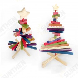 Turn Striped Christmas Tree Wood Ornaments Creative Gifts Decoration Toys Turn Striped Christmas Tree Wood Ornaments Creative Gifts Decoration Toys