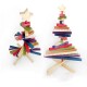 Turn Striped Christmas Tree Wood Ornaments Creative Gifts Decoration Toys