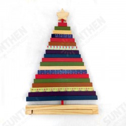 Turn Striped Christmas Tree Wood Ornaments Creative Gifts Decoration Toys Turn Striped Christmas Tree Wood Ornaments Creative Gifts Decoration Toys