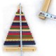 Turn Striped Christmas Tree Wood Ornaments Creative Gifts Decoration Toys