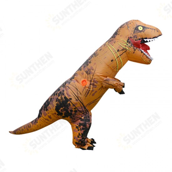 Up to 2.2m Inflatable Toys Dinosaur Halloween Costume Clothing Adult Party Fancy Animal Clothing With Fan