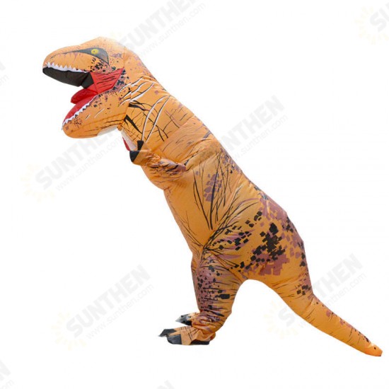 Up to 2.2m Inflatable Toys Dinosaur Halloween Costume Clothing Adult Party Fancy Animal Clothing With Fan