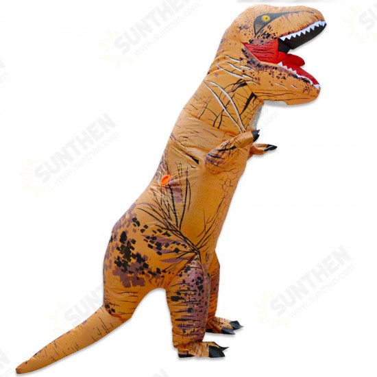 Up to 2.2m Inflatable Toys Dinosaur Halloween Costume Clothing Adult Party Fancy Animal Clothing With Fan