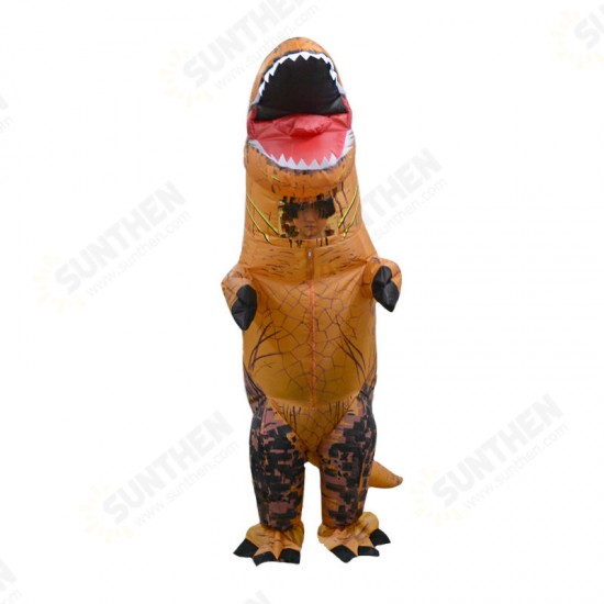 Up to 2.2m Inflatable Toys Dinosaur Halloween Costume Clothing Adult Party Fancy Animal Clothing With Fan