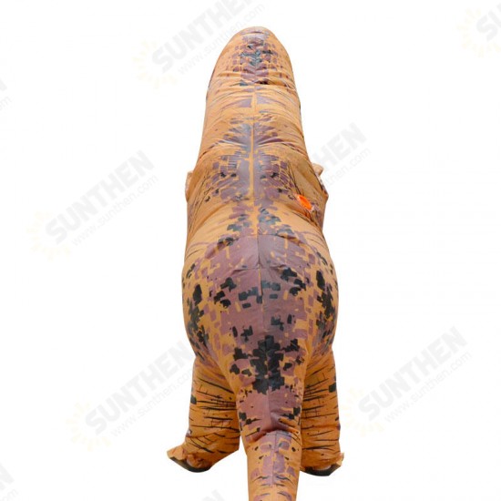 Up to 2.2m Inflatable Toys Dinosaur Halloween Costume Clothing Adult Party Fancy Animal Clothing With Fan