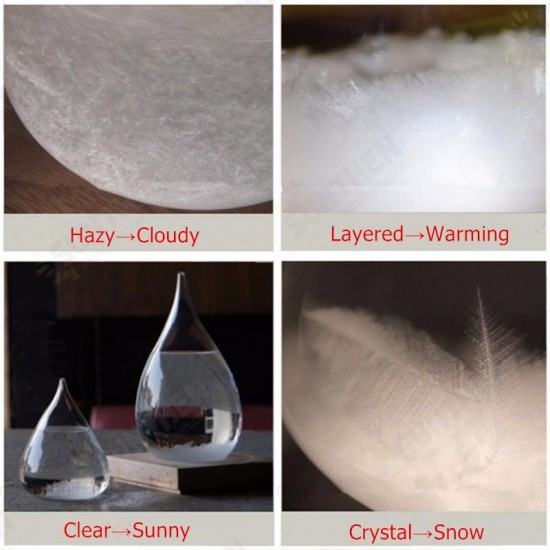 Weather Forecast Crystal Storm Glass Home Decor Christmas Gift Weather Forecast Crystal Storm Glass Home Decor Christmas Gift