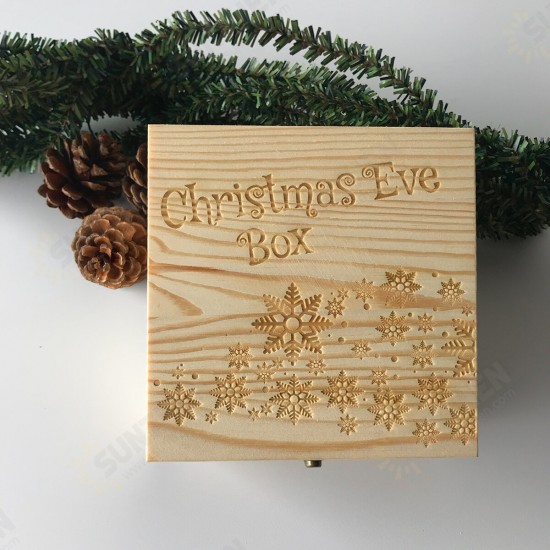 Wooden Christmas Eve Gift Box Decoration Box Toys