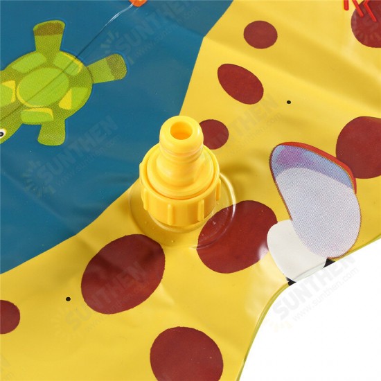 Yellow Lace Inflatable Water Spray Cushion Inflatable Toy Lawn Beach Game Toys