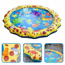Yellow Lace Inflatable Water Spray Cushion Inflatable Toy Lawn Beach Game Toys Yellow Lace Inflatable Water Spray Cushion Inflatable Toy Lawn Beach Game Toys
