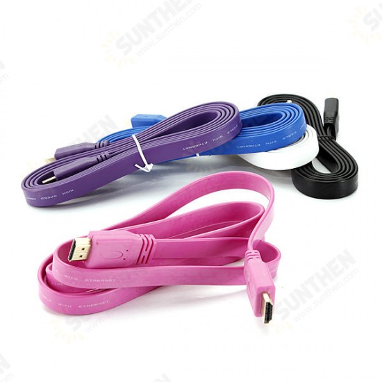 1.5M V1.4 Flat HD Cable For BLURAY 3D DVD PS3 HDTV XBOX 360