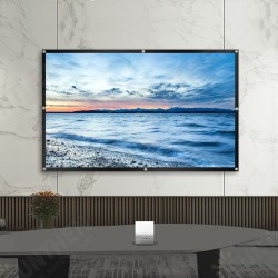 16: 9 Projector Screen Home Projection Screen Cloth Outdoor Portable Folding Simple Soft Curtain with Hook 16: 9 Projector Screen Home Projection Screen Cloth Outdoor Portable Folding Simple Soft Curtain with Hook