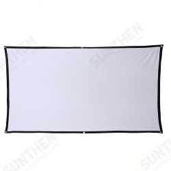 16: 9 Projector Screen Home Projection Screen Cloth Outdoor Portable Folding Simple Soft Curtain with Hook 16: 9 Projector Screen Home Projection Screen Cloth Outdoor Portable Folding Simple Soft Curtain with Hook
