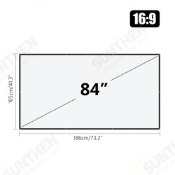 16:9 4:3 84 Inches Portable Projector Curtain Foldable HD Movie Projector Screen Home Theatre Office Meeting Projection 16:9 4:3 84 Inches Portable Projector Curtain Foldable HD Movie Projector Screen Home Theatre Office Meeting Projection