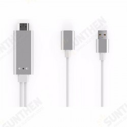 3 In 1 HDMI 1080P HD Cable Dongle Lightning/USB/TYPE-C Adapter For Android IOS 3 In 1 HDMI 1080P HD Cable Dongle Lightning/USB/TYPE-C Adapter For Android IOS