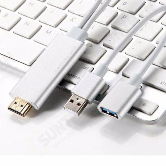 3 In 1 HDMI 1080P HD Cable Dongle Lightning/USB/TYPE-C Adapter For Android IOS