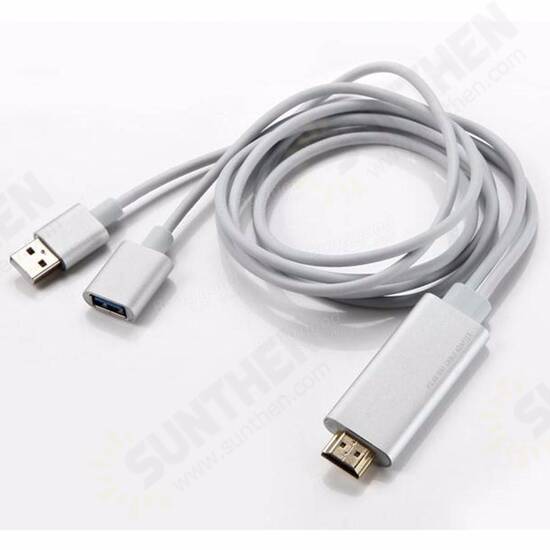 3 In 1 HDMI 1080P HD Cable Dongle Lightning/USB/TYPE-C Adapter For Android IOS