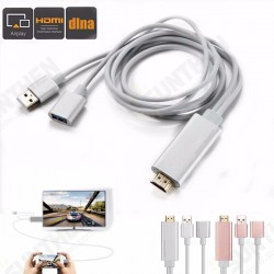3 In 1 HDMI 1080P HD Cable Dongle Lightning/USB/TYPE-C Adapter For Android IOS 3 In 1 HDMI 1080P HD Cable Dongle Lightning/USB/TYPE-C Adapter For Android IOS