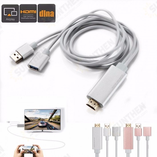 3 In 1 HDMI 1080P HD Cable Dongle Lightning/USB/TYPE-C Adapter For Android IOS