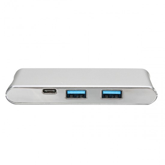 6 in 1 USB-C HUB with Type-C Power Delivery 4K Video HD Output Converter Alloy Card Reader