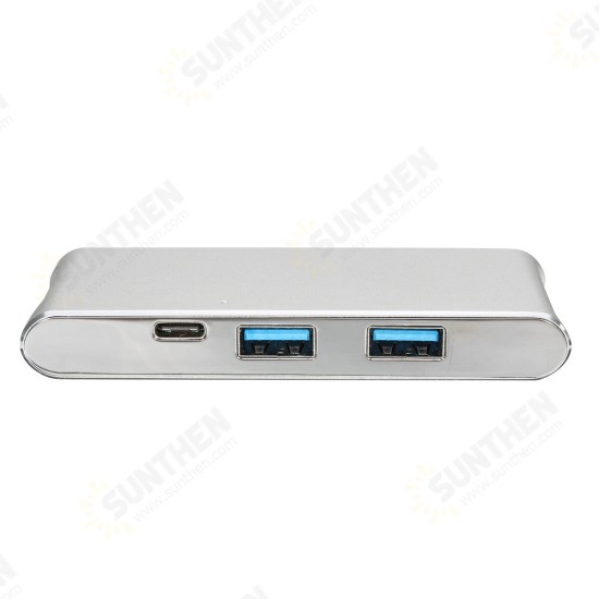 6 in 1 USB-C HUB with Type-C Power Delivery 4K Video HD Output Converter Alloy Card Reader