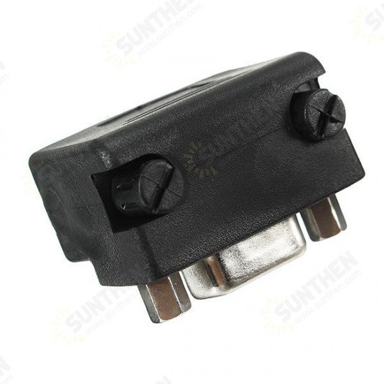 90 Degree Right Angle 15 Pin VGA SVGA Male to Female Converter Adapter