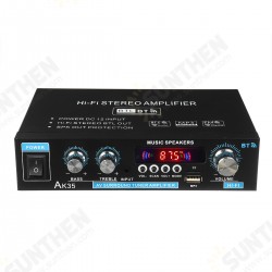 AK35 2x30W Digital HIFI Power Amplifier bluetooth 5.0 USB FM TF Card Stereo Home Theater Car Audio 110V 220V AMP with Remote Control AK35 2x30W Digital HIFI Power Amplifier bluetooth 5.0 USB FM TF Card Stereo Home Theater Car Audio 110V 220V AMP with Remote Control