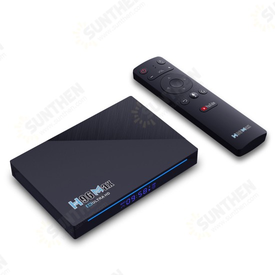 H96 MAX RK3566 SDRAM 8GB DDR3 128GB eMMC ROM Android 11.0 8K UHD TV Box bluetooth 4.0 5G Wifi 1000M LAN H.265 VP9 4K Decoder Voice Control OTT Box Support Youtube 4K Netflix HD