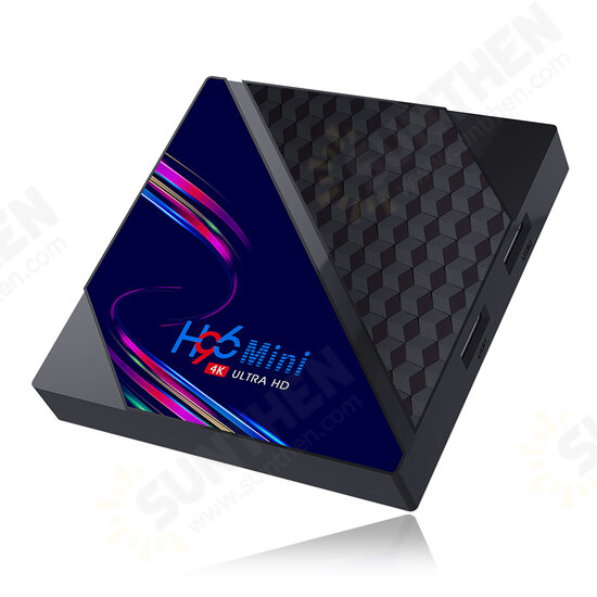 H96 Mini V8 RK3228A DDR3 2GB RAM eMMC 16GB ROM Android 10.0 4K HD TV Box Support TikTok TV Control 2.4G Wifi Widewine Level1 HEVC H.265 VP9 Video Decoding