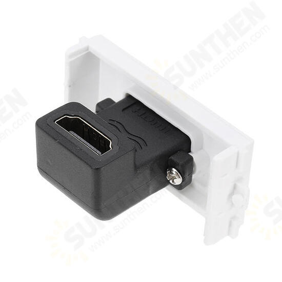 HD Female to Female Connector with 90 Degree Angle Side HD Wall plate