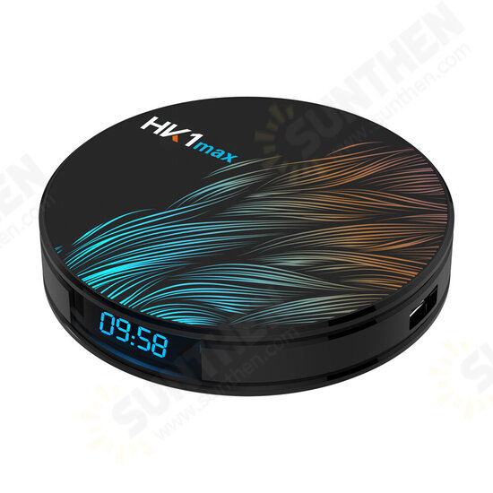 HK1 Max RK3328 4GB 64GB Android 9.0 5G WIFI bluetooth 4.0 4K VP9 H.265 HDR10 TV Box with Time Display