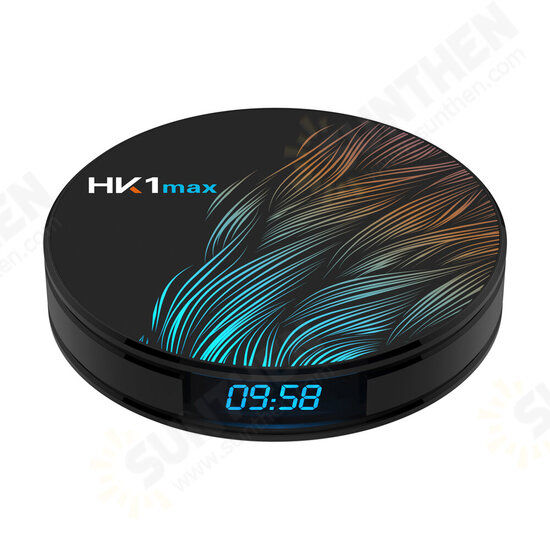 HK1 Max RK3328 4GB 64GB Android 9.0 5G WIFI bluetooth 4.0 4K VP9 H.265 HDR10 TV Box with Time Display