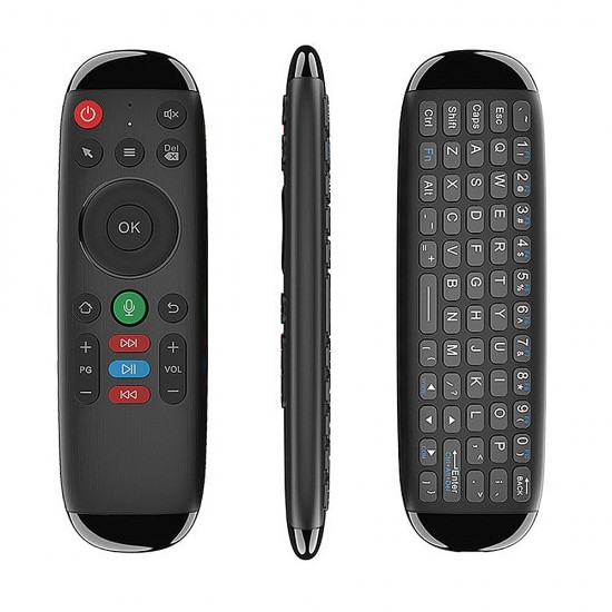 M6 2.4G Air Mouse Intelligent Voice Remote Control Wireless Air Mouse with Gyroscope Colorful Backlit with Google Assistant for TV Box Projector Smart TV Computer