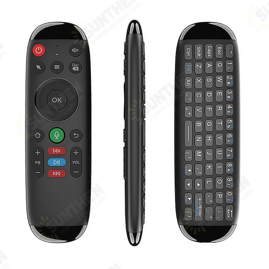 M6 2.4G Air Mouse Intelligent Voice Remote Control Wireless Air Mouse with Gyroscope Colorful Backlit with Google Assistant for TV Box Projector Smart TV Computer