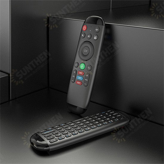 M6 2.4G Air Mouse Intelligent Voice Remote Control Wireless Air Mouse with Gyroscope Colorful Backlit with Google Assistant for TV Box Projector Smart TV Computer