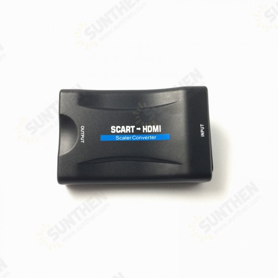 MT06 Scart to HDMI Converter Video Converter 1080P 720P HDMI Output Splitter for PAL NTSC3.58. NTSC4.43 SECAM PAL with DC 5V 1A Power Adapter