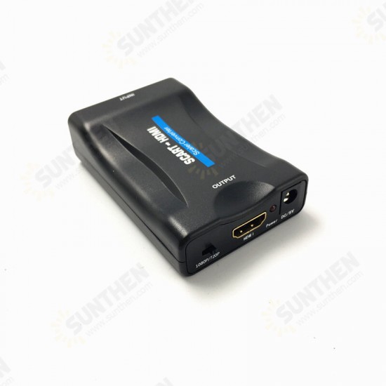 MT06 Scart to HDMI Converter Video Converter 1080P 720P HDMI Output Splitter for PAL NTSC3.58. NTSC4.43 SECAM PAL with DC 5V 1A Power Adapter