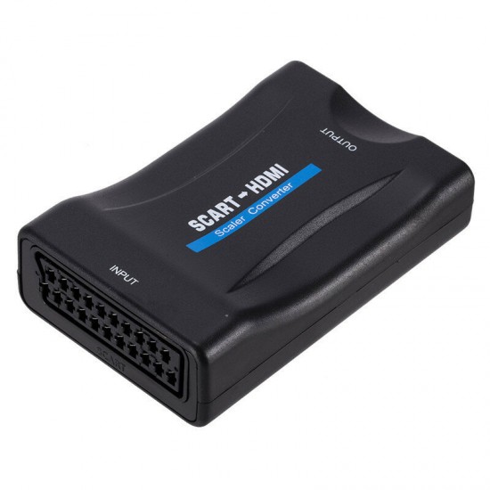MT06 Scart to HDMI Converter Video Converter 1080P 720P HDMI Output Splitter for PAL NTSC3.58. NTSC4.43 SECAM PAL with DC 5V 1A Power Adapter