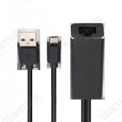 Micro USB2.0 to RJ45 LAN 100Mbps Network Card for Fire TV Stick TV Box with USB Power Supply Micro USB2.0 to RJ45 LAN 100Mbps Network Card for Fire TV Stick TV Box with USB Power Supply