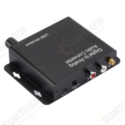 Digital Fiber Coaxial to Analog RAC AUX 3.5 Bluetooth 5.0 Receiver Signal Adapter Converter With USB Port for Headphone Speaker Audio U Disk Digital Fiber Coaxial to Analog RAC AUX 3.5 Bluetooth 5.0 Receiver Signal Adapter Converter With USB Port for Headphone Speaker Audio U Disk