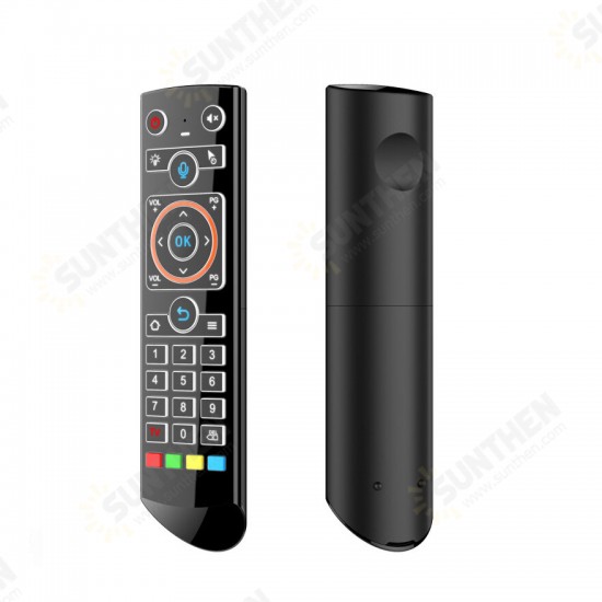 Q2 Voice Control Flying Mouse 2.4G for Set Top Box Projector Wireless Remote Control Air Flying Mouse Blacklight