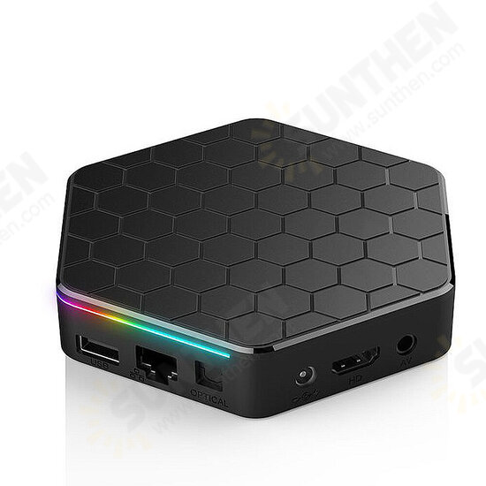 T95Z Plus H618 Smart TV Box Android 12 2G 16GB Support BT 5.0 WiFi 6 TVBOX RGB Light with 6K Decoding 4K60FPS Resolution HDR10 Color Set Top Box