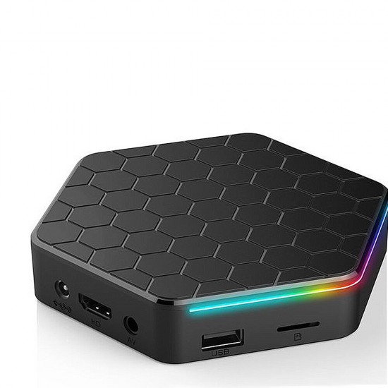T95Z Plus H618 Smart TV Box Android 12 2G 16GB Support BT 5.0 WiFi 6 TVBOX RGB Light with 6K Decoding 4K60FPS Resolution HDR10 Color Set Top Box
