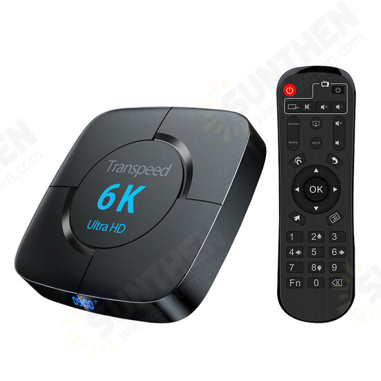 Transpeed Smart TV Box Android 10.0 2G+16GB TV BOX Allwinner H616 2.4G/5.8G WiFi Support 3D 6K UHD Media Player Set Top Box